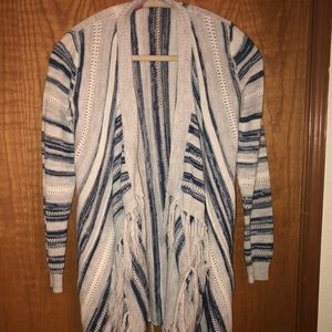 Small Navy/Cream/Grey comfy cardigan